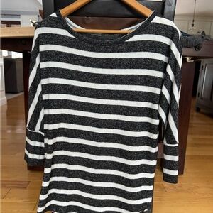 MIX by 41 Hawthorne Black and White Striped Top